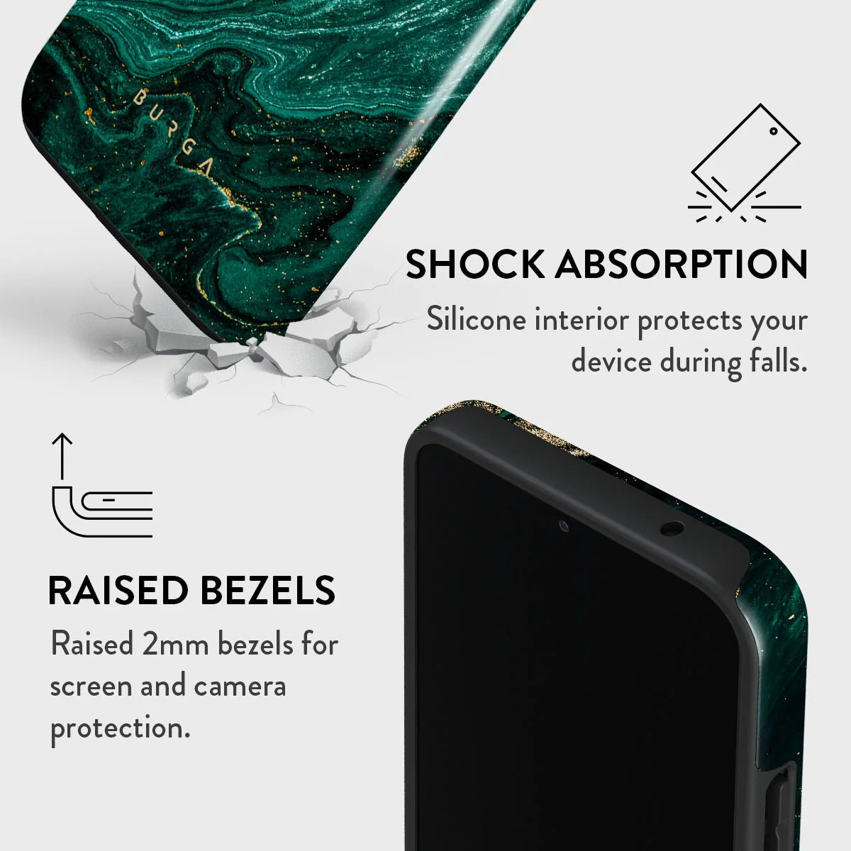Burga Samsung Galaxy A35 5G Fashion Tough Σκληρή Θήκη - Emerald Pool