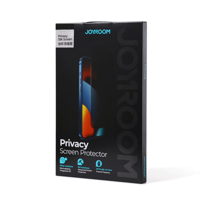 Joyroom iPhone 14 Plus Knight Series 2.5D Privacy TG 9H Full Screen Tempered Glass Αντιχαρακτικό Γυαλί Οθόνης - Black - JR-P03