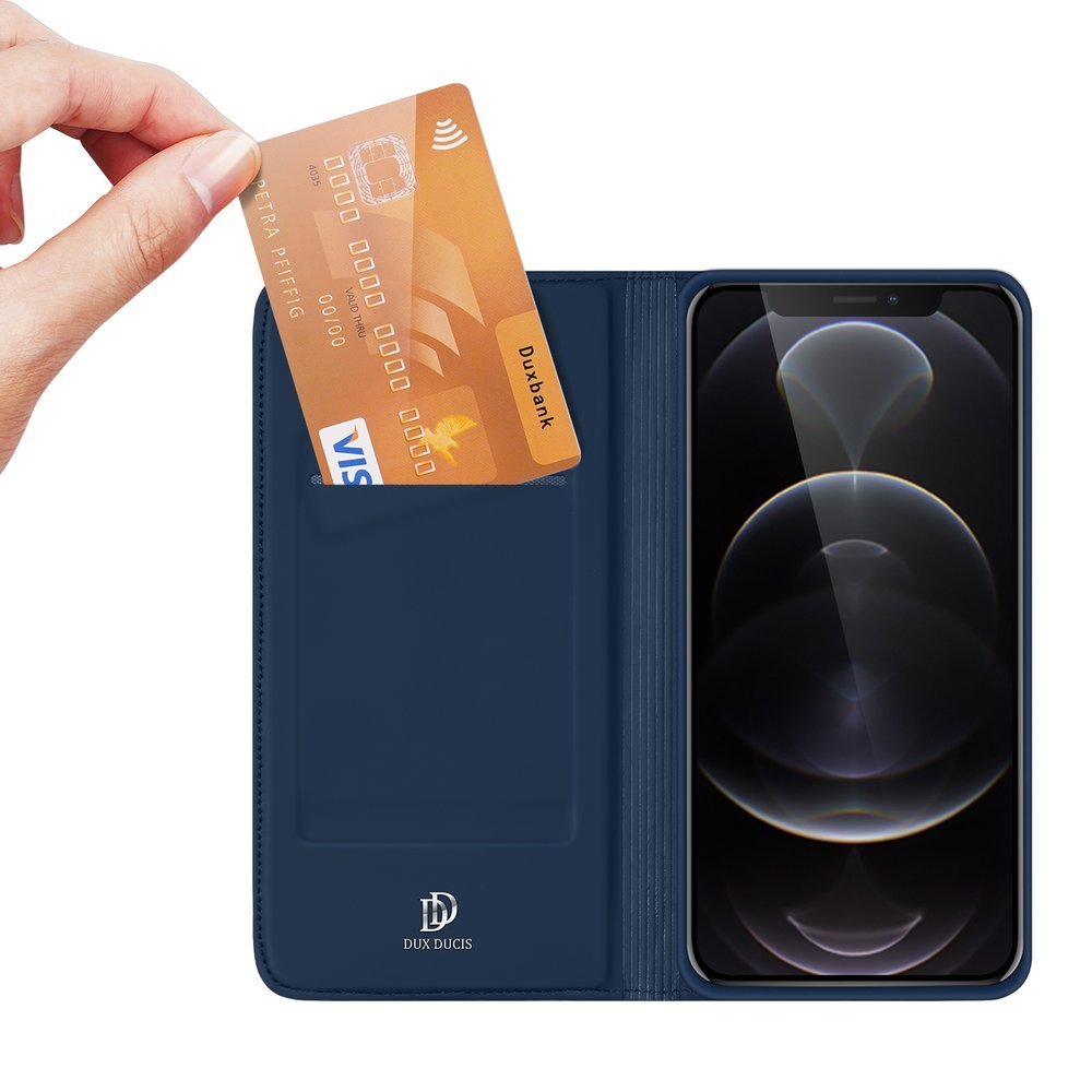 Dux Ducis iPhone 13 Pro Max Flip Stand Case Θήκη Βιβλίο - Blue