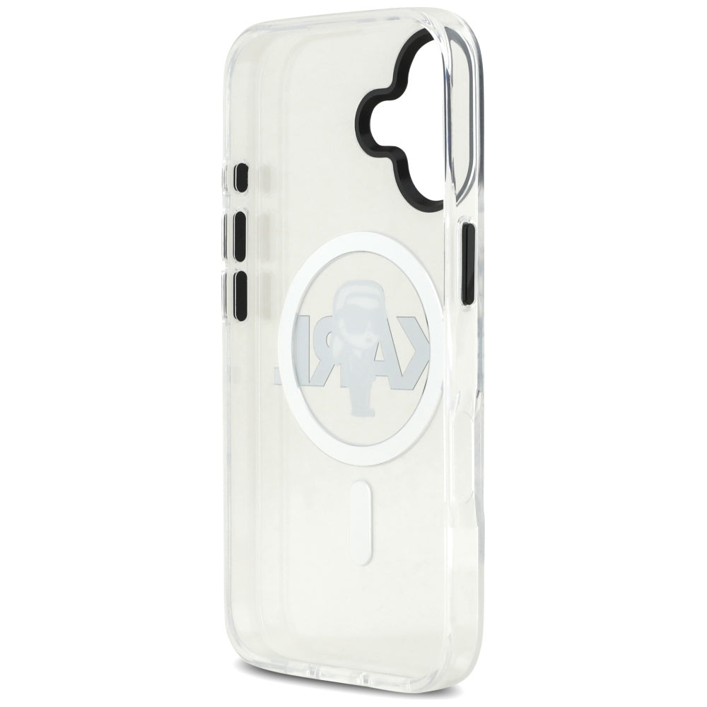 Karl Lagerfeld iPhone 17 - IML Karl Sketch Logo MagSafe - Σκληρή Θήκη με Πλαίσιο Σιλικόνης - Clear - KLHMP17SHGKIGKBT