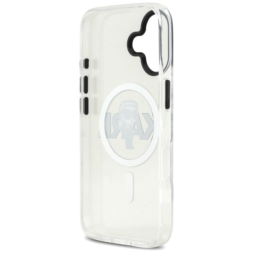 Karl Lagerfeld iPhone 17 - IML Karl Sketch Logo MagSafe - Σκληρή Θήκη με Πλαίσιο Σιλικόνης - Clear - KLHMP17SHGKIGKBT