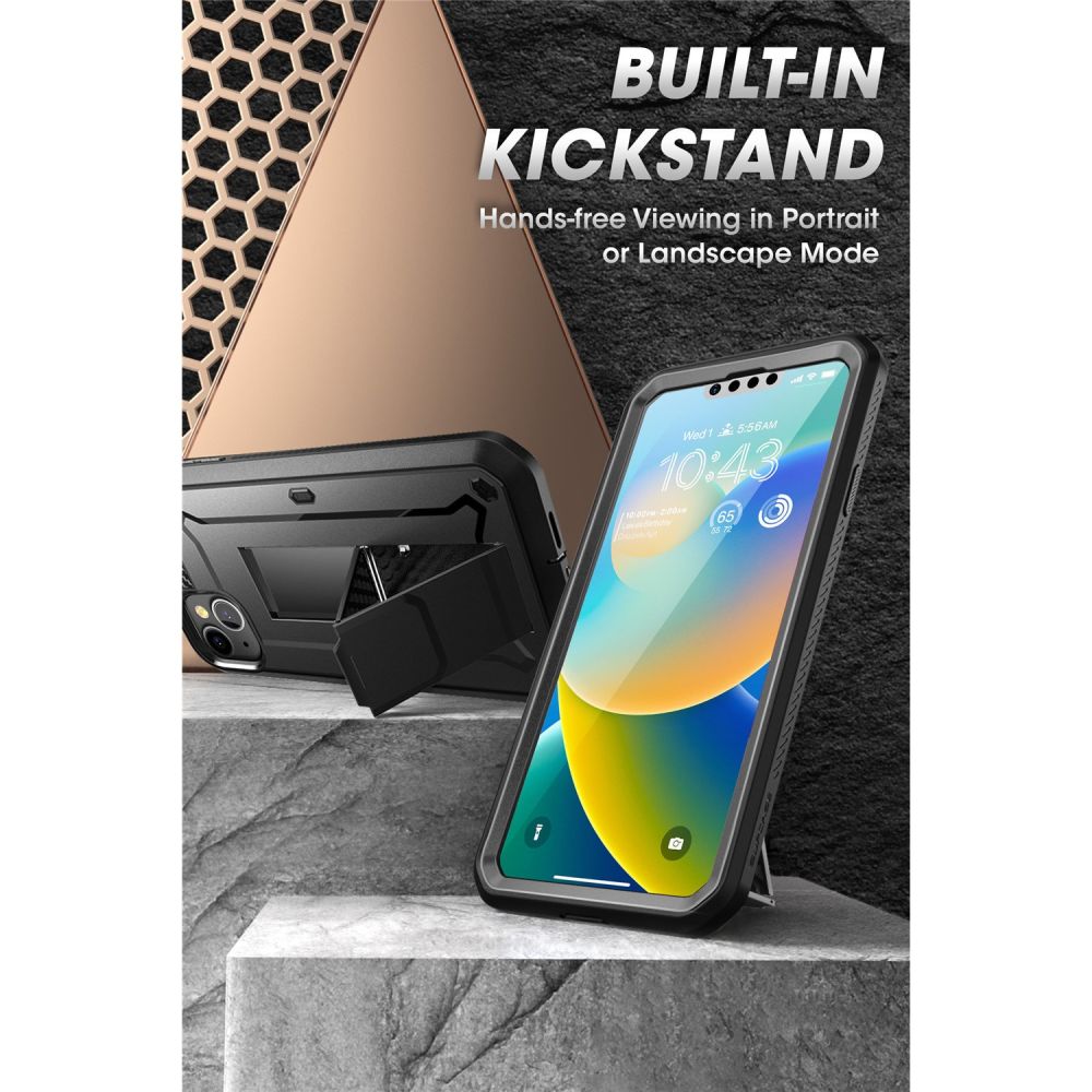 Supcase iPhone 14 Plus Unicorn Beetle Pro Σκληρή Θήκη με Προστασία Οθόνης και Stand - Black