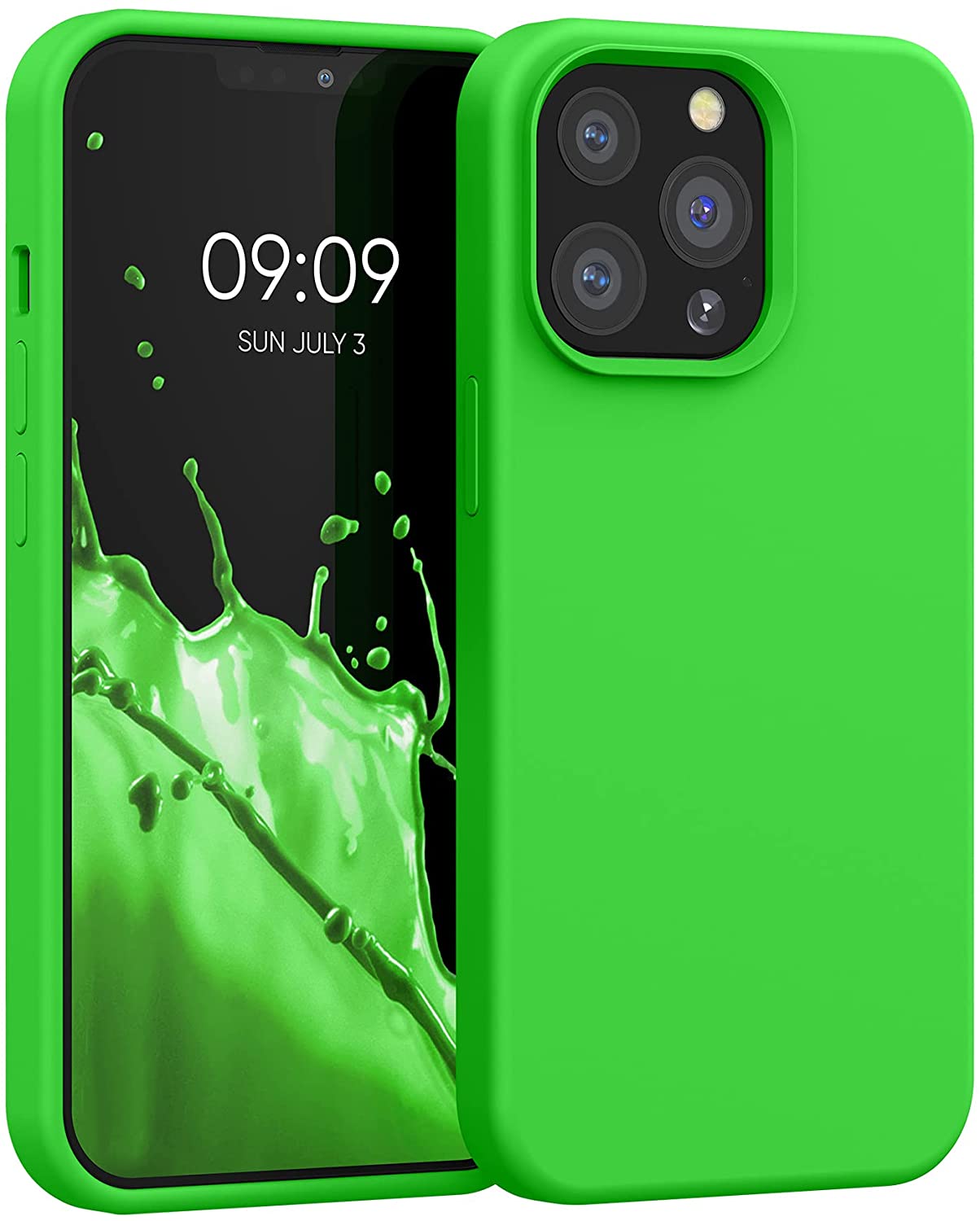 KW iPhone 13 Pro Θήκη Σιλικόνης Rubberized TPU - Lime Green - 55880.159