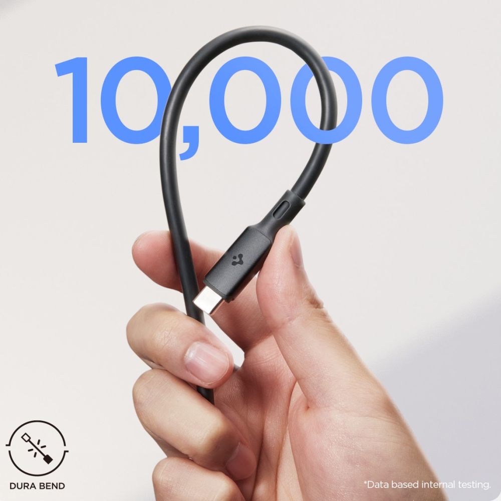 Spigen PB2203 ArcWire - Καλώδιο Γρήγορης Φόρτισης Type-C to Type-C 120cm - PD240W - Black