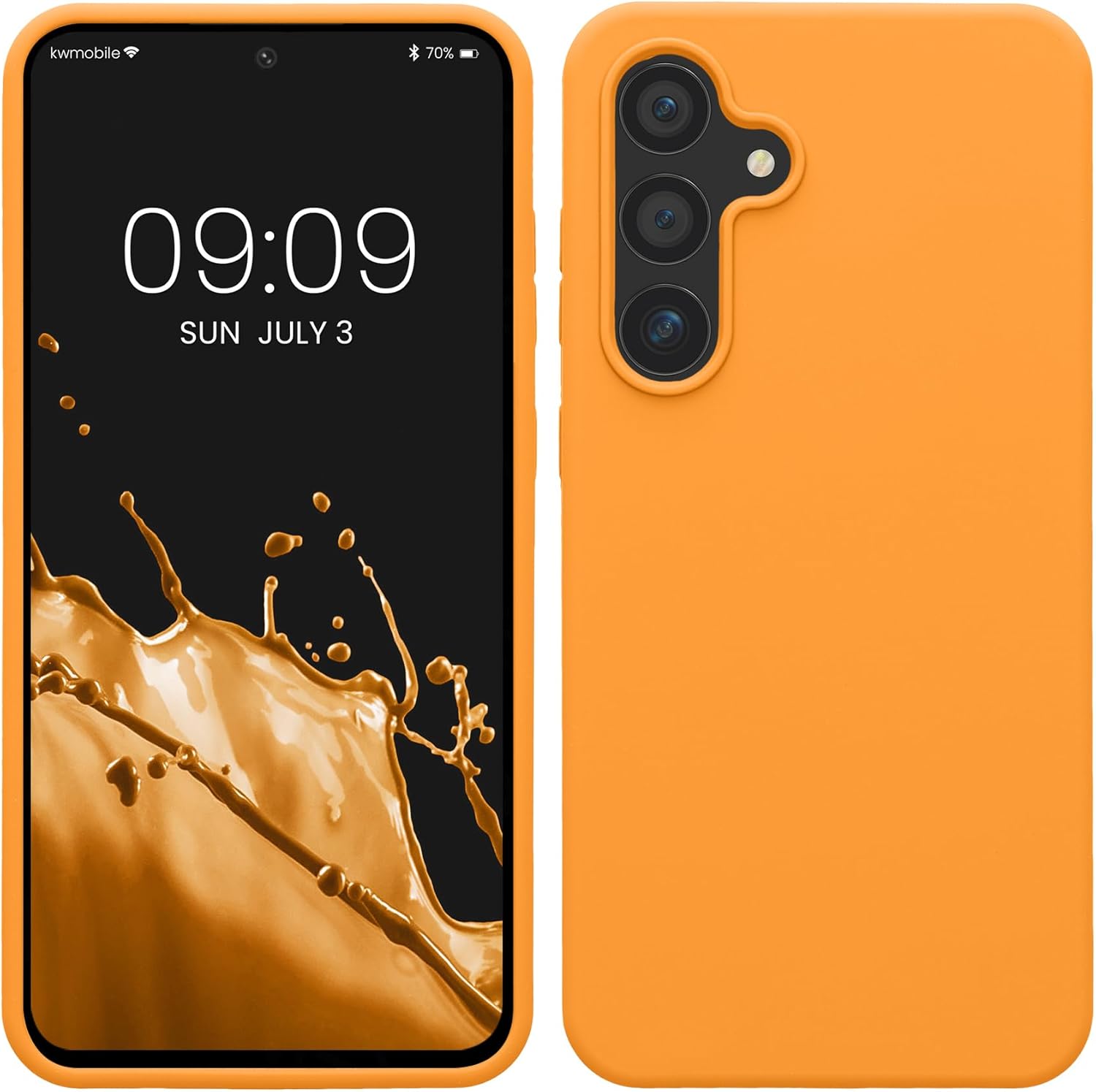 KW Samsung Galaxy S24 FE Θήκη Σιλικόνης Rubberized TPU - Fruity Orange