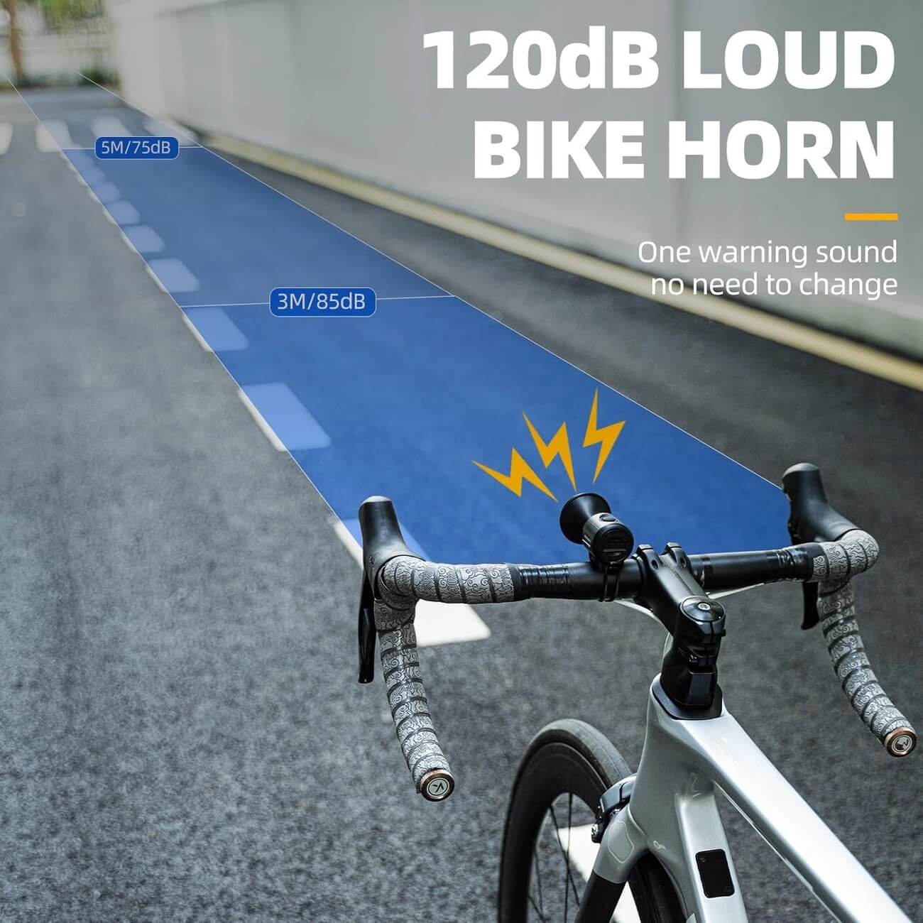 Rockbros Ηλεκτρικό Κουδούνι Ποδηλάτου - Black - 34210002001