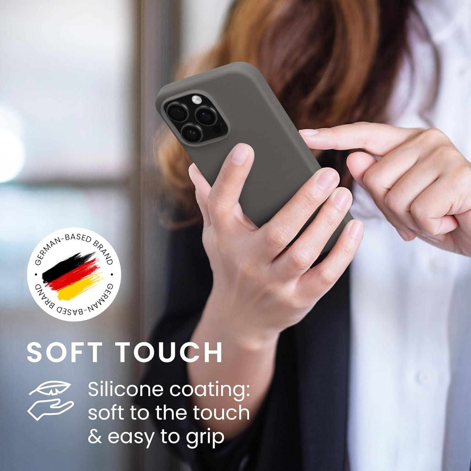 KW iPhone 16 Pro Max Θήκη Σιλικόνης Rubberized TPU - Stone Dust