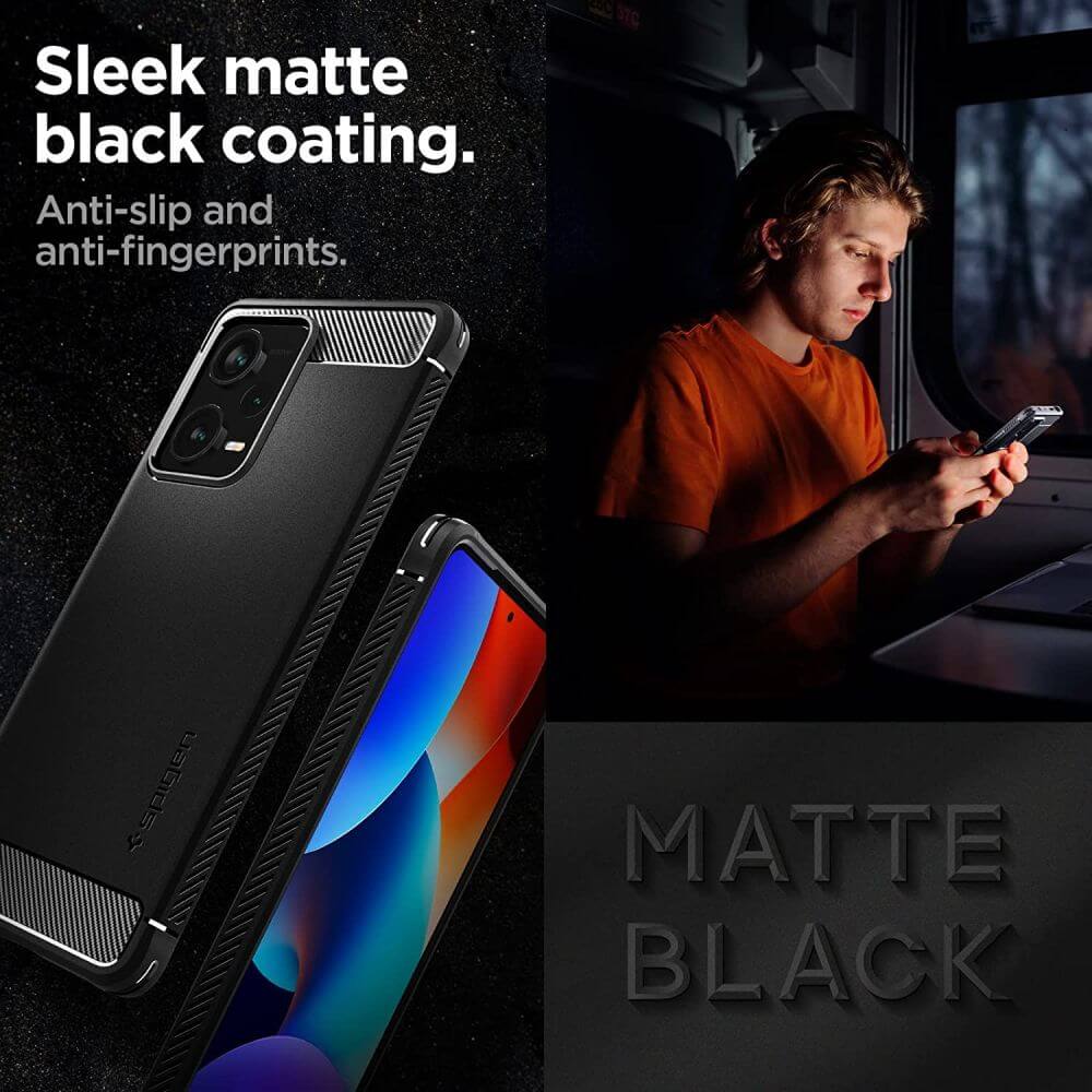 Spigen Xiaomi Redmi Note 12 Pro+ Θήκη TPU Rugged Armor - Matte Black