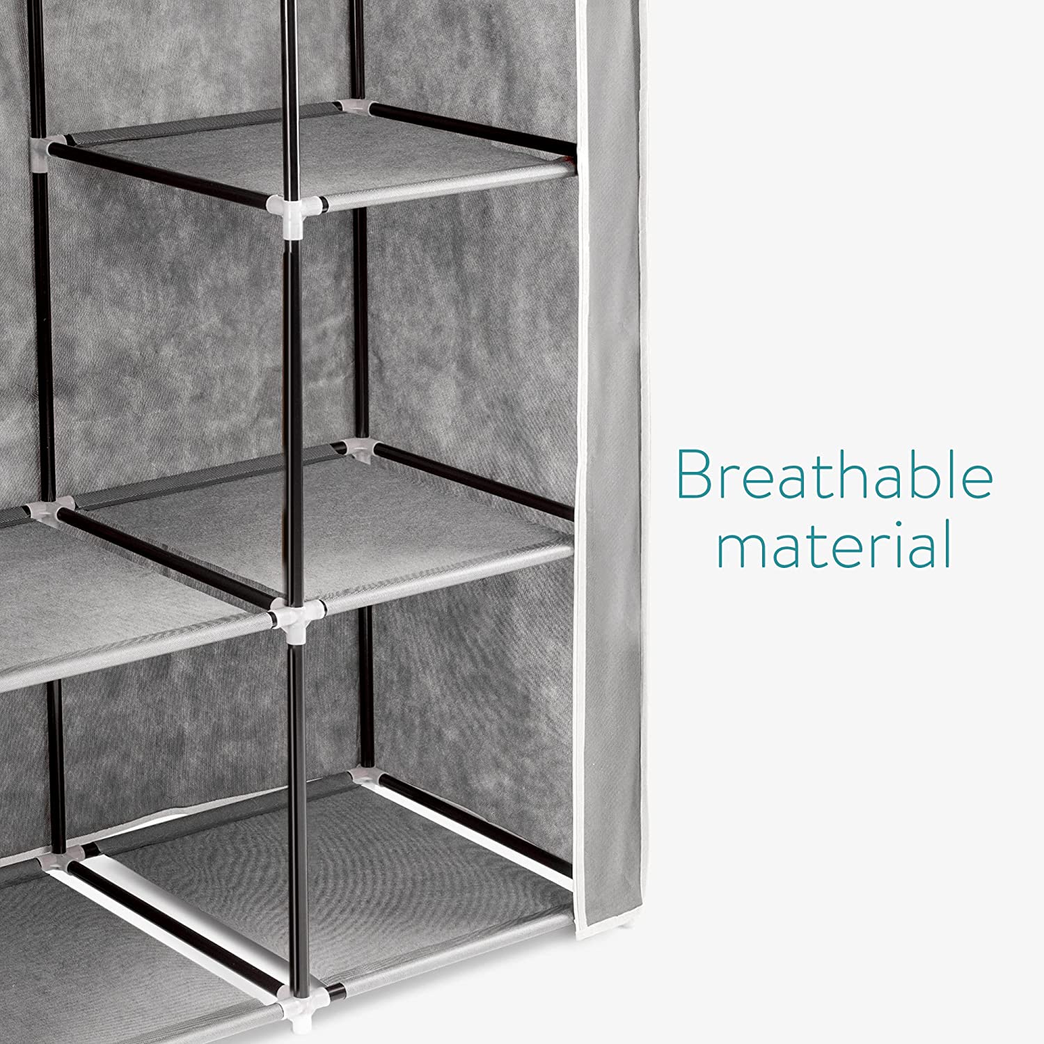 Navaris Πτυσσόμενη Ντουλάπα Ρούχων - Light Grey - 45294.03