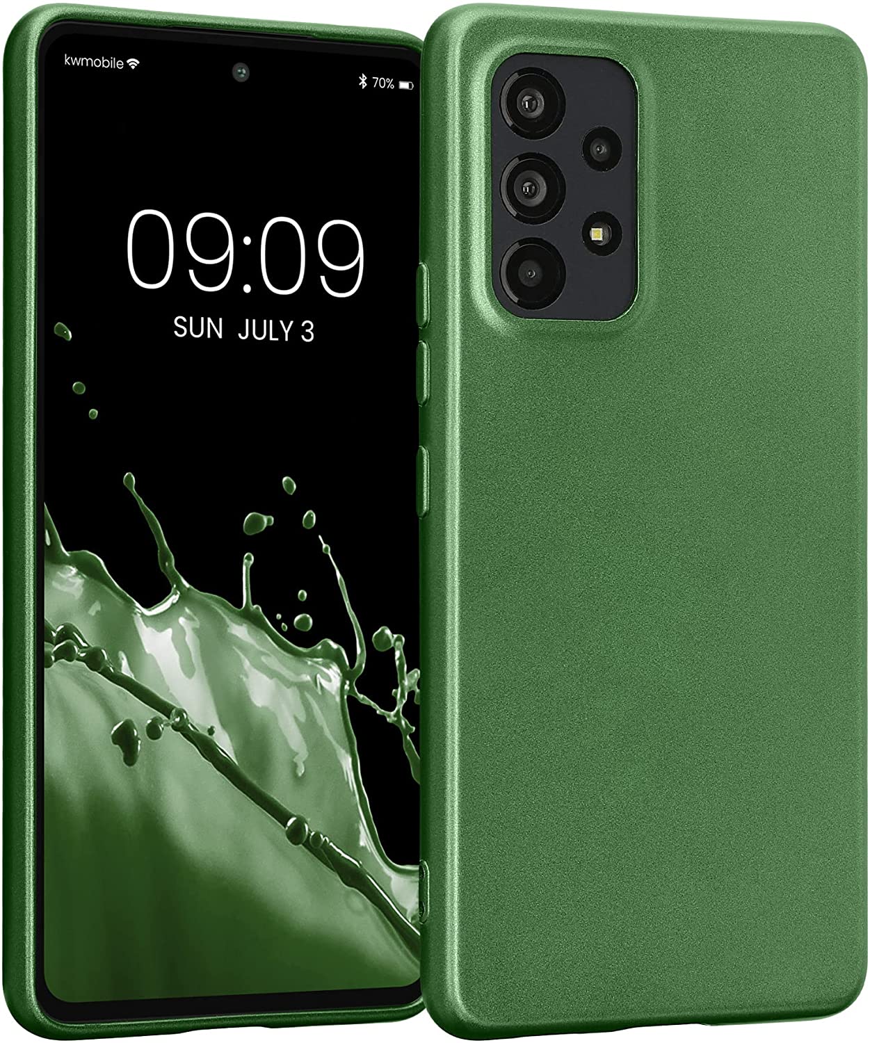 KW Samsung Galaxy A53 5G Θήκη Σιλικόνης TPU - Metallic Forest Green - 58019.233