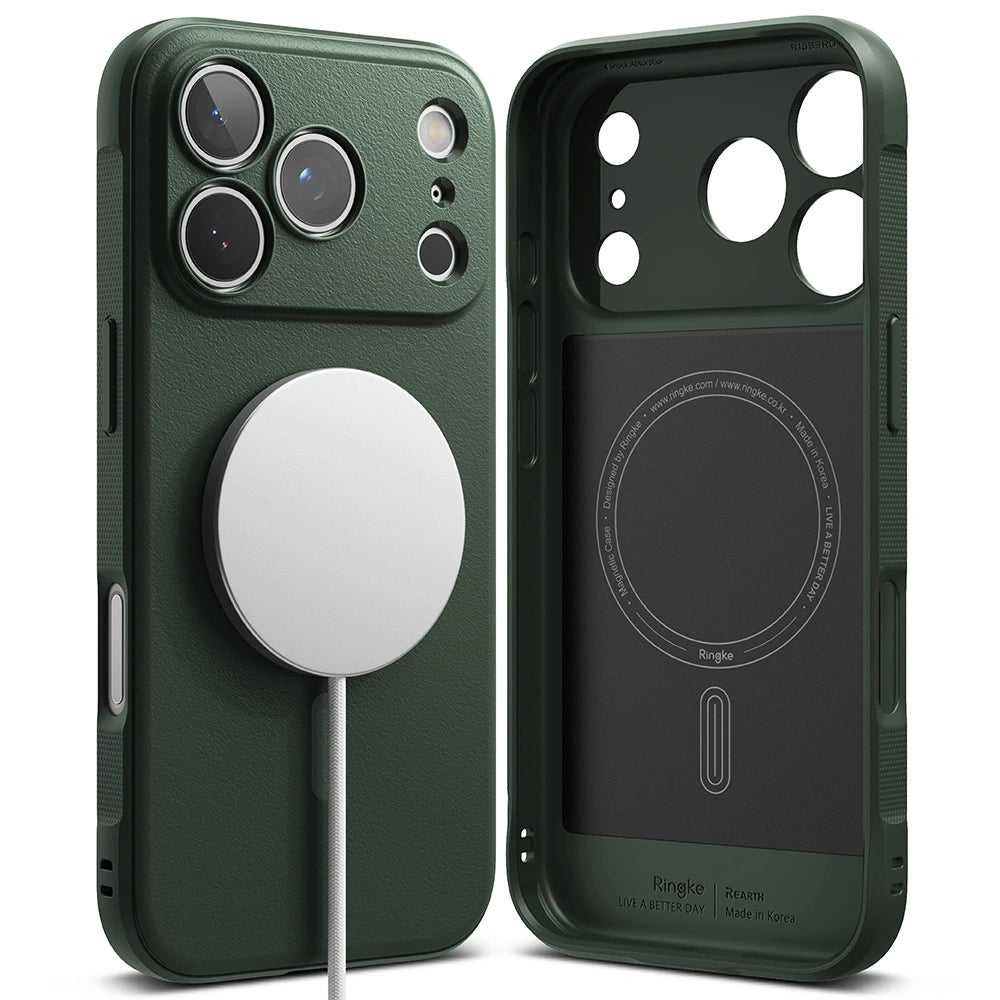 Ringke iPhone 17 Pro - Onyx Magnetic MagSafe Θήκη Σιλικόνης - Dark Green