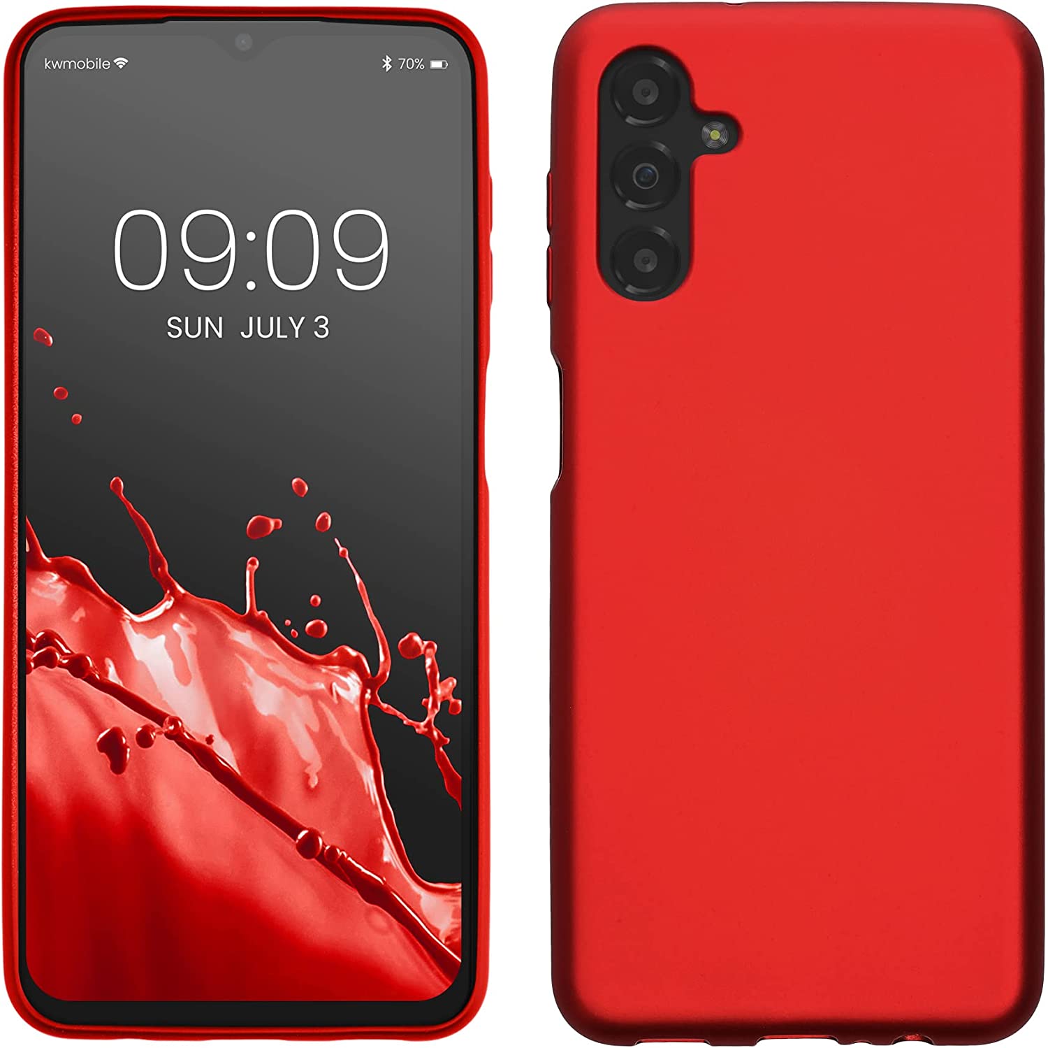 KW Samsung Galaxy A13 5G Θήκη Σιλικόνης TPU - Metallic Dark Red - 60134.36