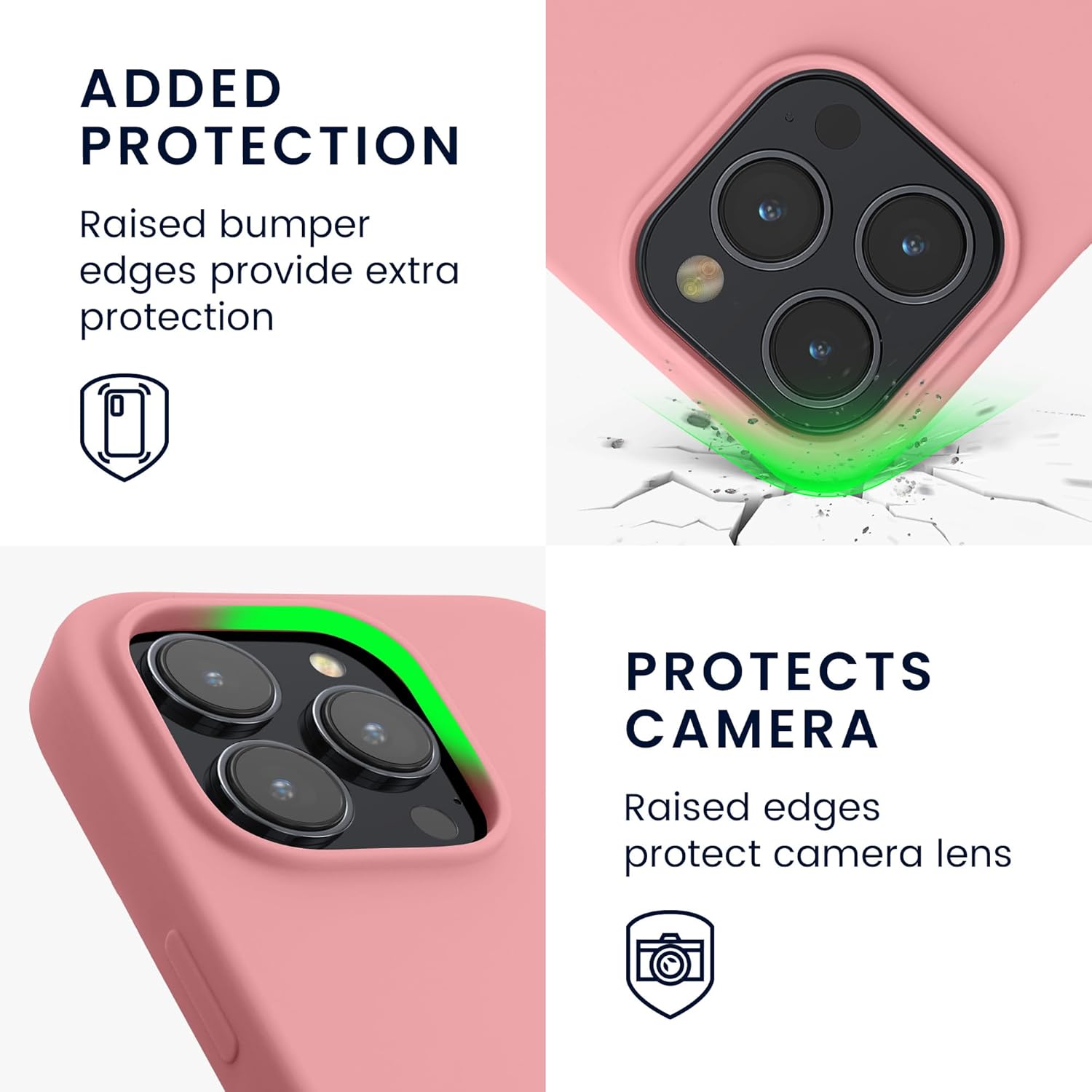 KW iPhone 15 Pro Θήκη Σιλικόνης Rubberized TPU - Light Pink