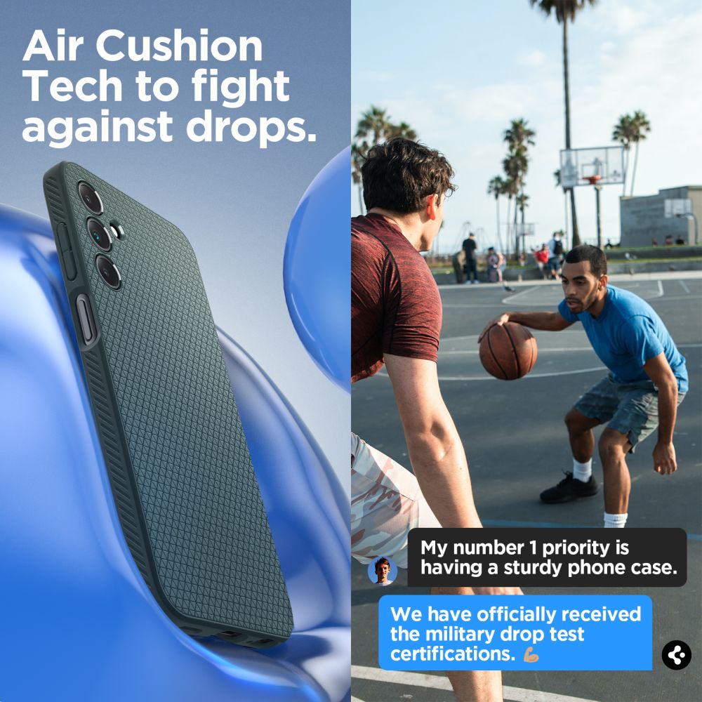Spigen Samsung Galaxy A15 4G / A15 5G Liquid Air Θήκη Σιλικόνης - Abyss Green