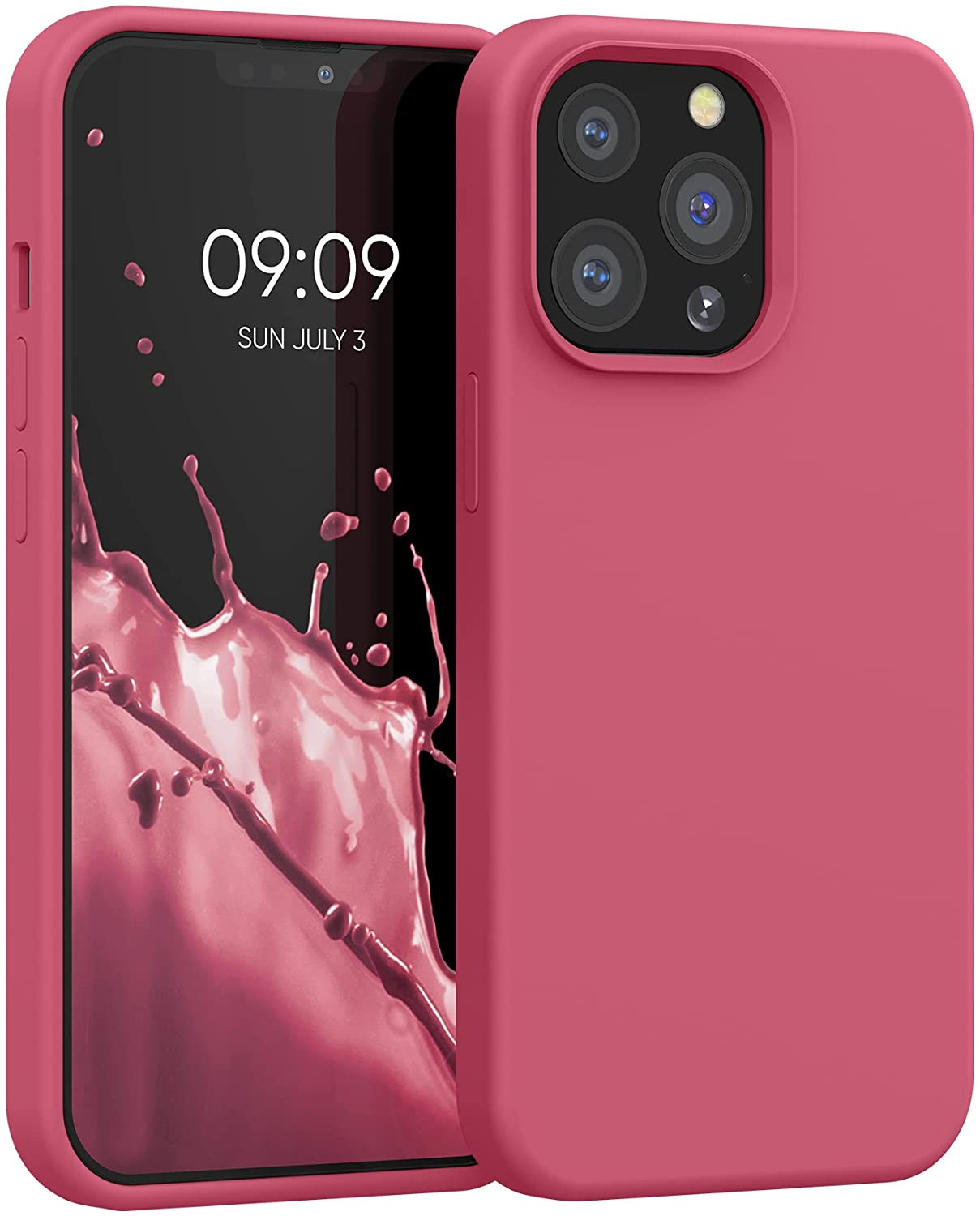 KW iPhone 13 Pro Θήκη Σιλικόνης Rubberized TPU - Awesome Pink - 55880.238