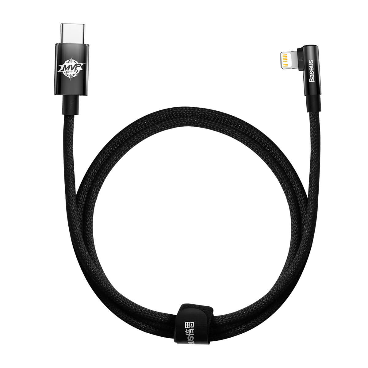 Baseus MVP 2 Elbow Cable 20W - Καλώδιο Δεδομένων και Φόρτισης Type-C to Lightning 1M - Black - CAVP000201