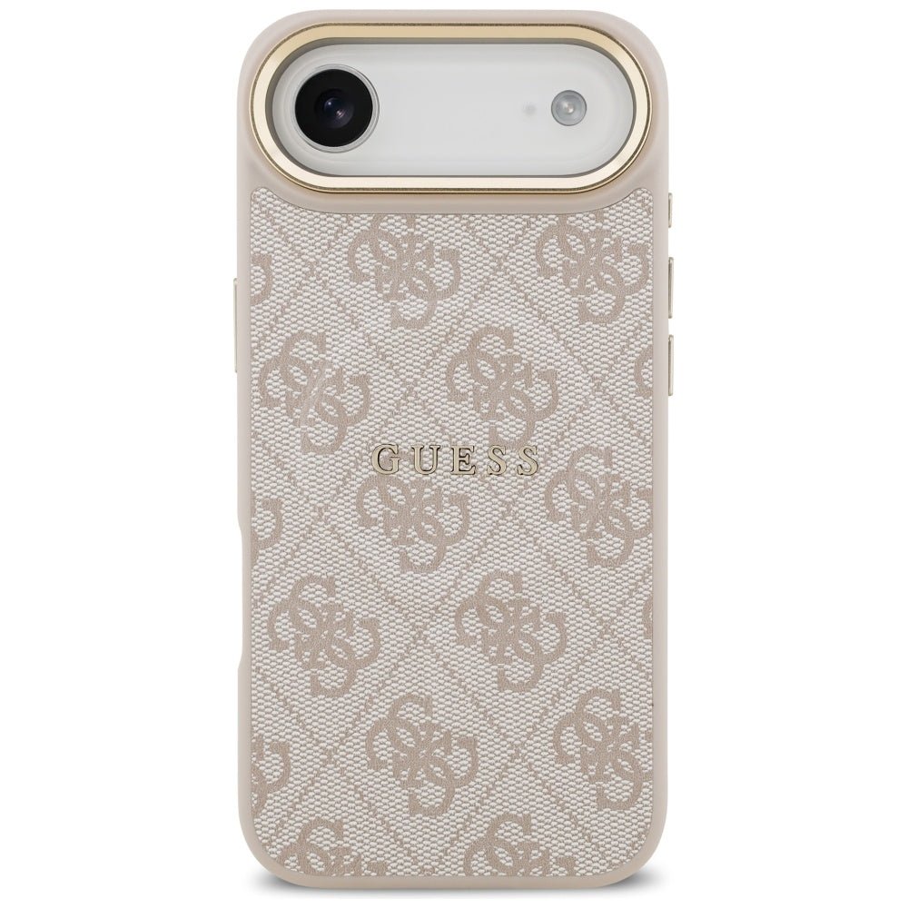 Guess iPhone Air - 4G PU Classic Logo MagSafe - Σκληρή Θήκη με Πλαίσιο Σιλικόνης και Επένδυση Οικολογικού Δέρματος - Pink - GUHMP17MP4MSEGCP