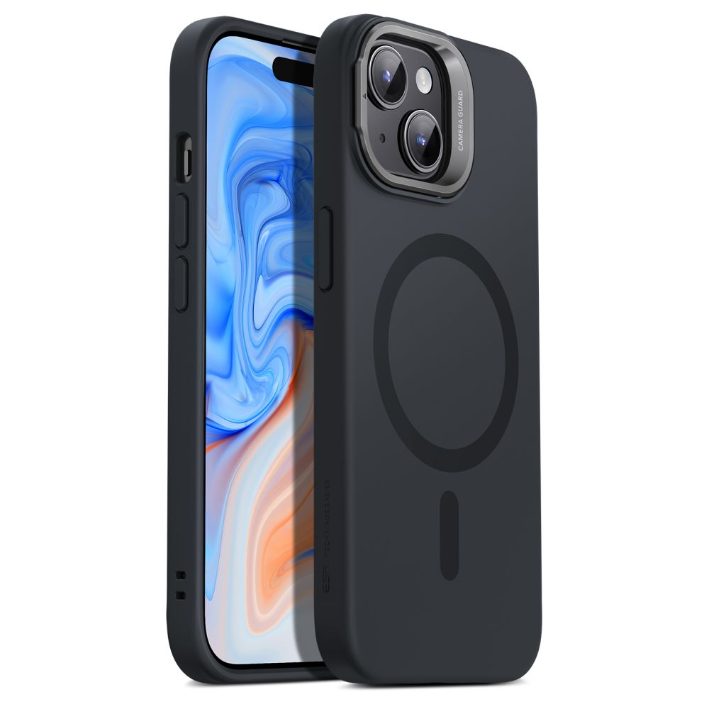 ESR iPhone 15 Cloud Kickstand Halolock MagSafe Σκληρή Θήκη με Πλαίσιο Σιλικόνης και Stand - Black