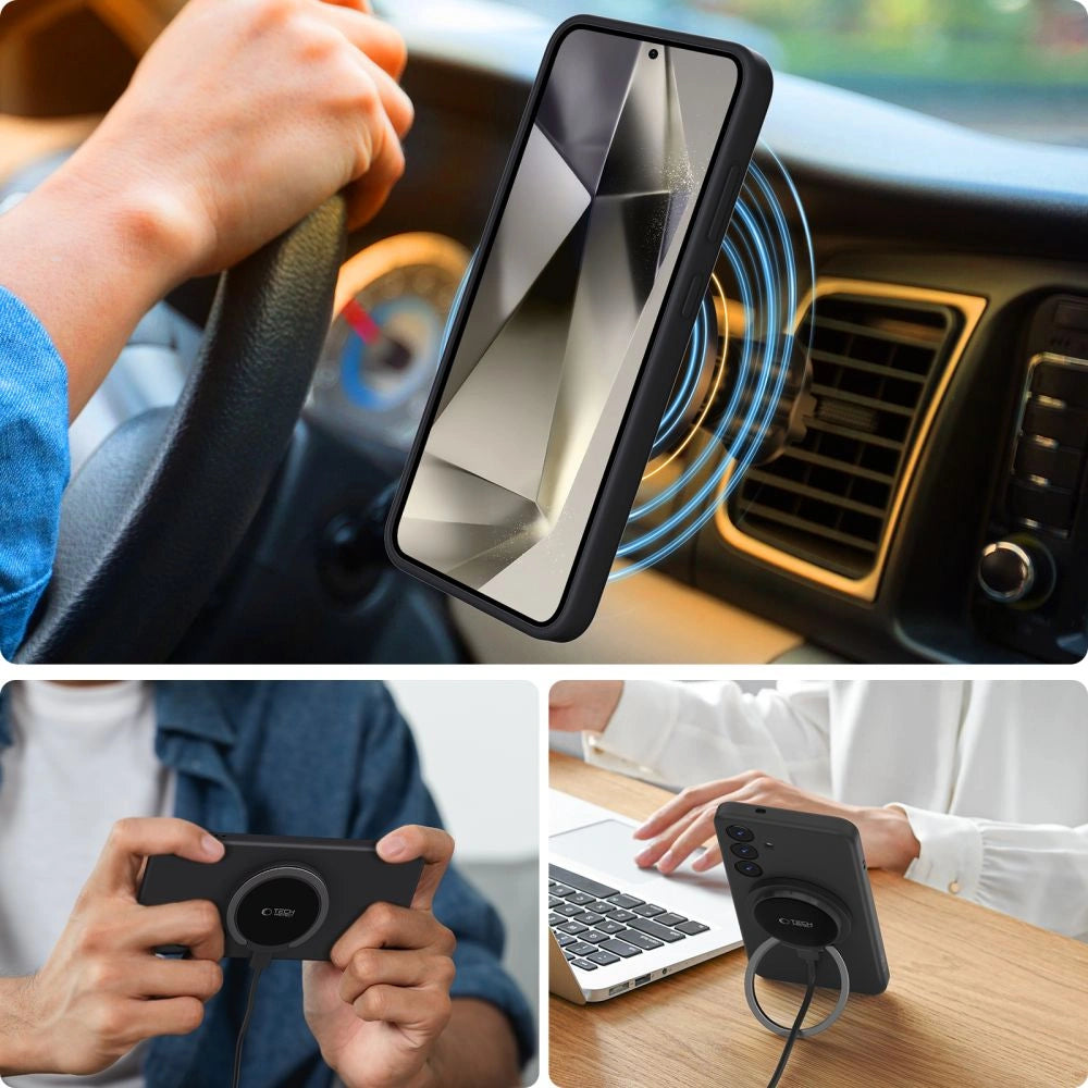 Tech-Protect Samsung Galaxy S25 Edge - Liquid Silicone MagSafe Θήκη Σιλικόνης TPU - Black