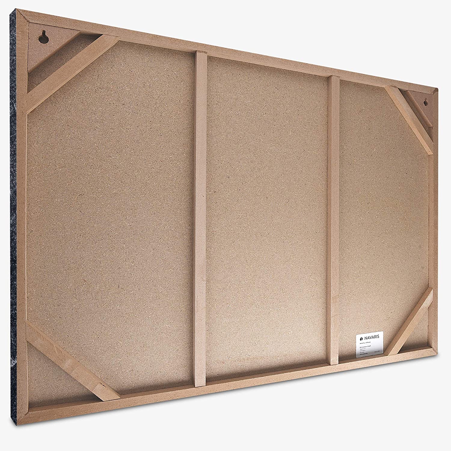 Navaris Μαγνητικός Πίνακας Ανακοινώσεων - 90 x 60 cm - Black Stone - 49997.06