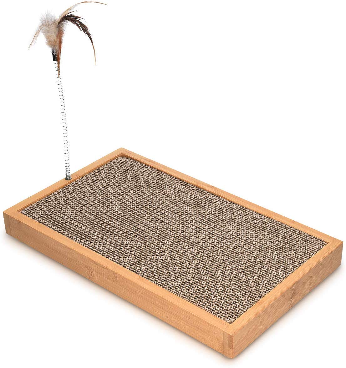 Navaris Cat Scratching Board - Ονυχοδρόμιο για Γάτες - XXL - 44 x 25 x 4 cm - Bamboo - 46752.05