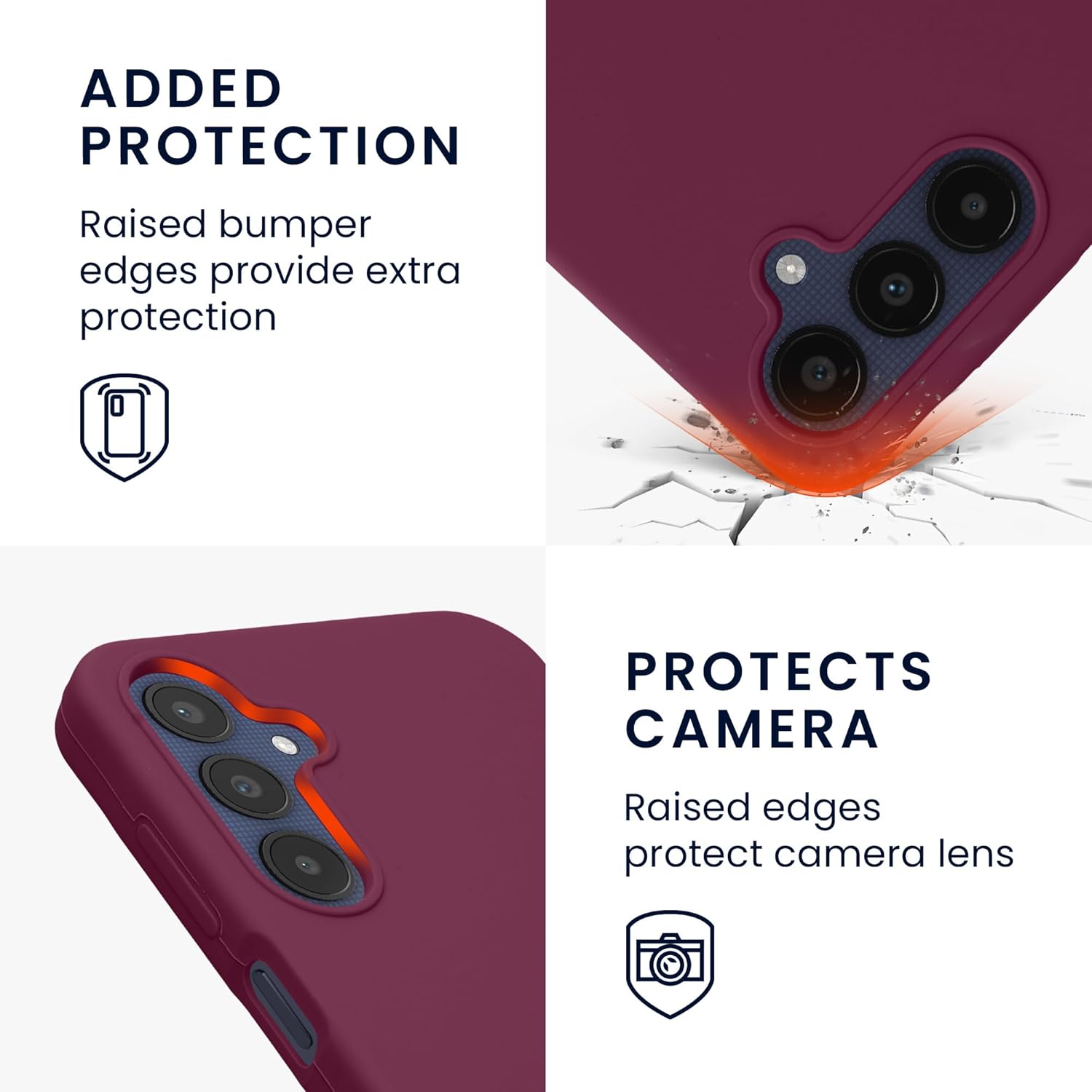 KW Samsung Galaxy A25 5G Θήκη Σιλικόνης Rubberized TPU - Bordeaux Purple
