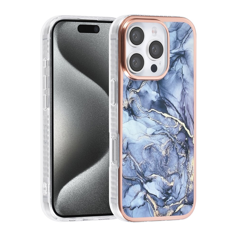 Tuniq iPhone 16 Pro Silicone Θήκη Σιλικόνης - Marble / Grey