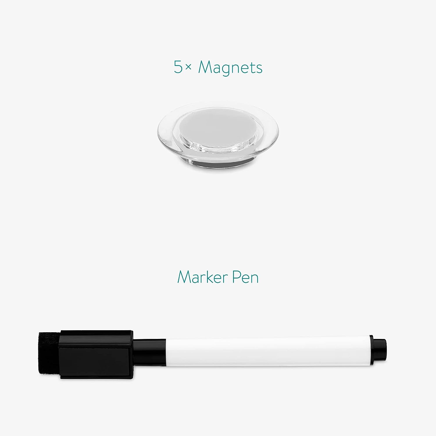 Navaris Μαγνητικός Πίνακας Ανακοινώσεων - 43 x 33 cm - White Marble - 55876.02