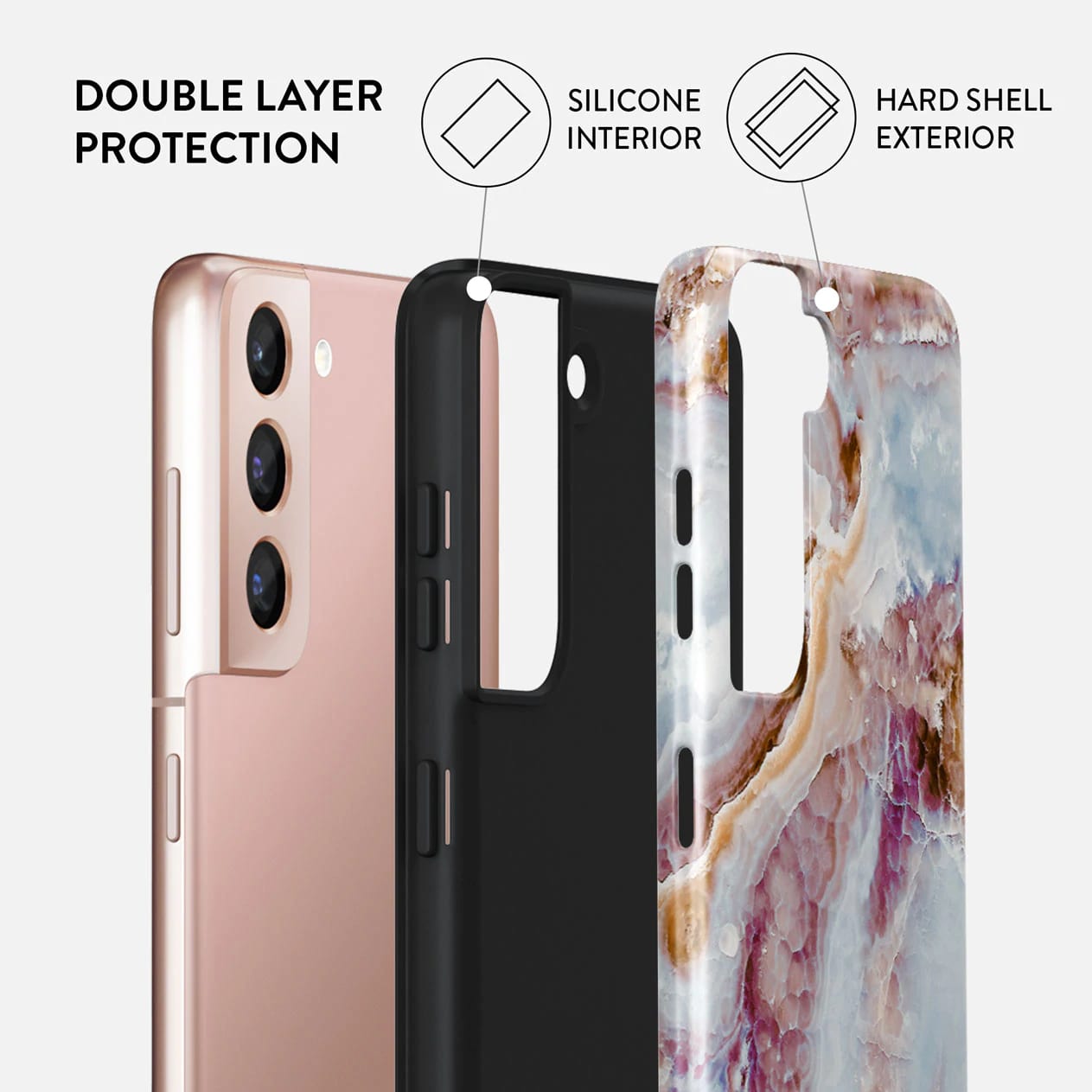 Burga Samsung Galaxy S22 Plus Fashion Tough Σκληρή Θήκη - Frozen Leaves