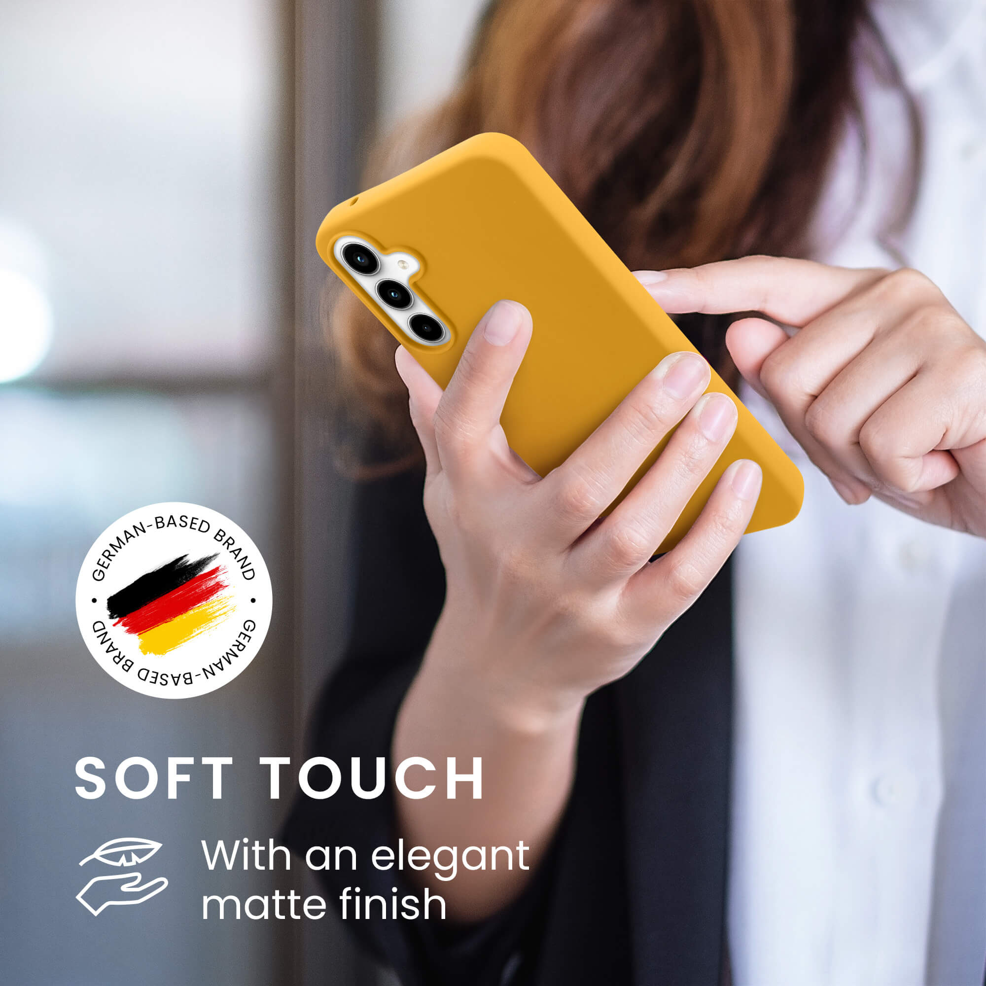 KW Samsung Galaxy A55 5G Λεπτή Θήκη Σιλικόνης TPU - Honey Yellow