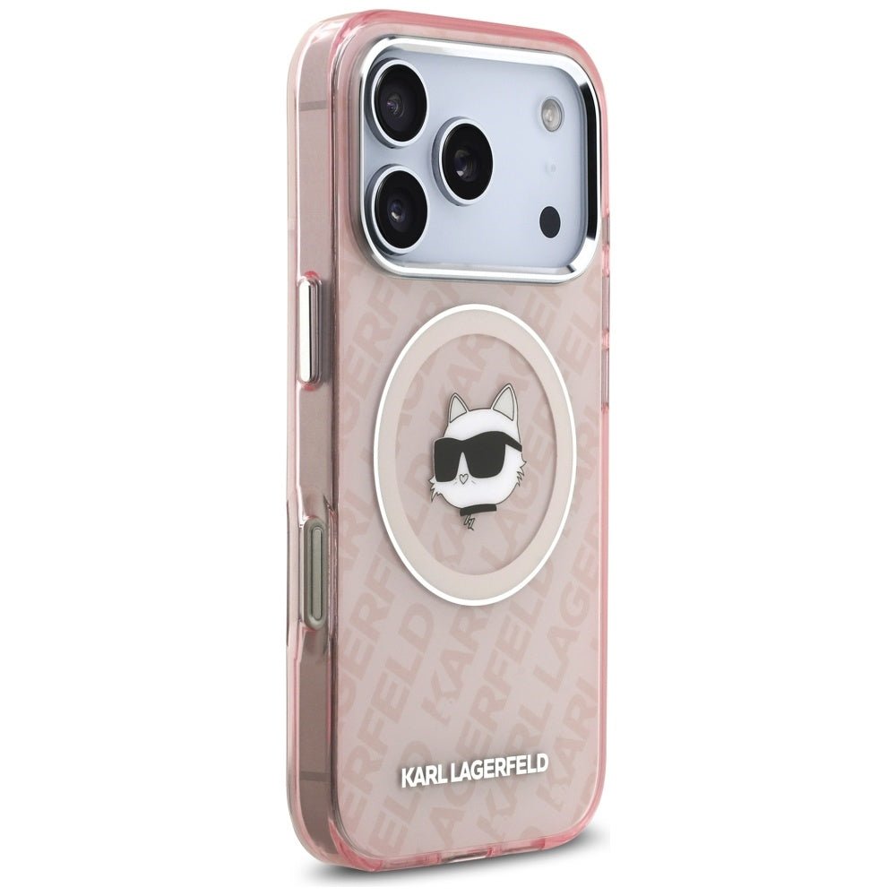 Karl Lagerfeld iPhone 17 Pro Max - IML Choupette Head Logo MagSafe - Σκληρή Θήκη με Πλαίσιο Σιλικόνης - Pink - KLHMP17XHMKBCHOP