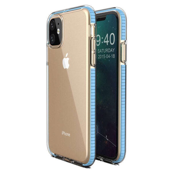 OEM Samsung Galaxy S21 Plus Spring Case Λεπτή Θήκη Σιλικόνης - Διάφανη - Light Blue