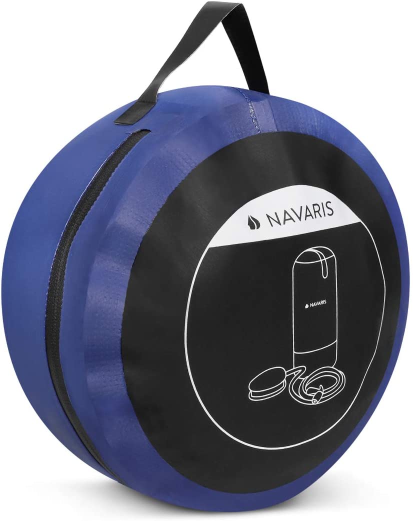Navaris Φορητό Ηλιακό Ντους με Αντλία Ποδιού - 11L - Black - 50876.01.01