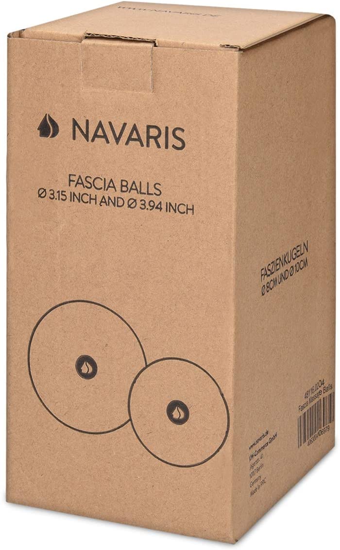Navaris Fascia Ball Set Σετ Μπάλες Σε 2 Μεγέθη Για Μασάζ Στο Λαιμό, Στον Ώμο Και Στην Πλάτη - Blue / Black - 48116.02.04