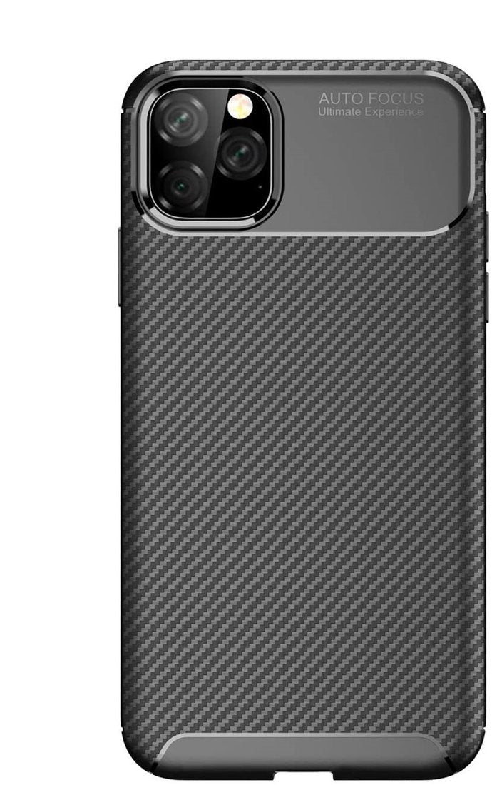 OEM iPhone 12 / iPhone 12 Pro Θήκη Σιλικόνης TPU Beatles Carbon Fiber - Black