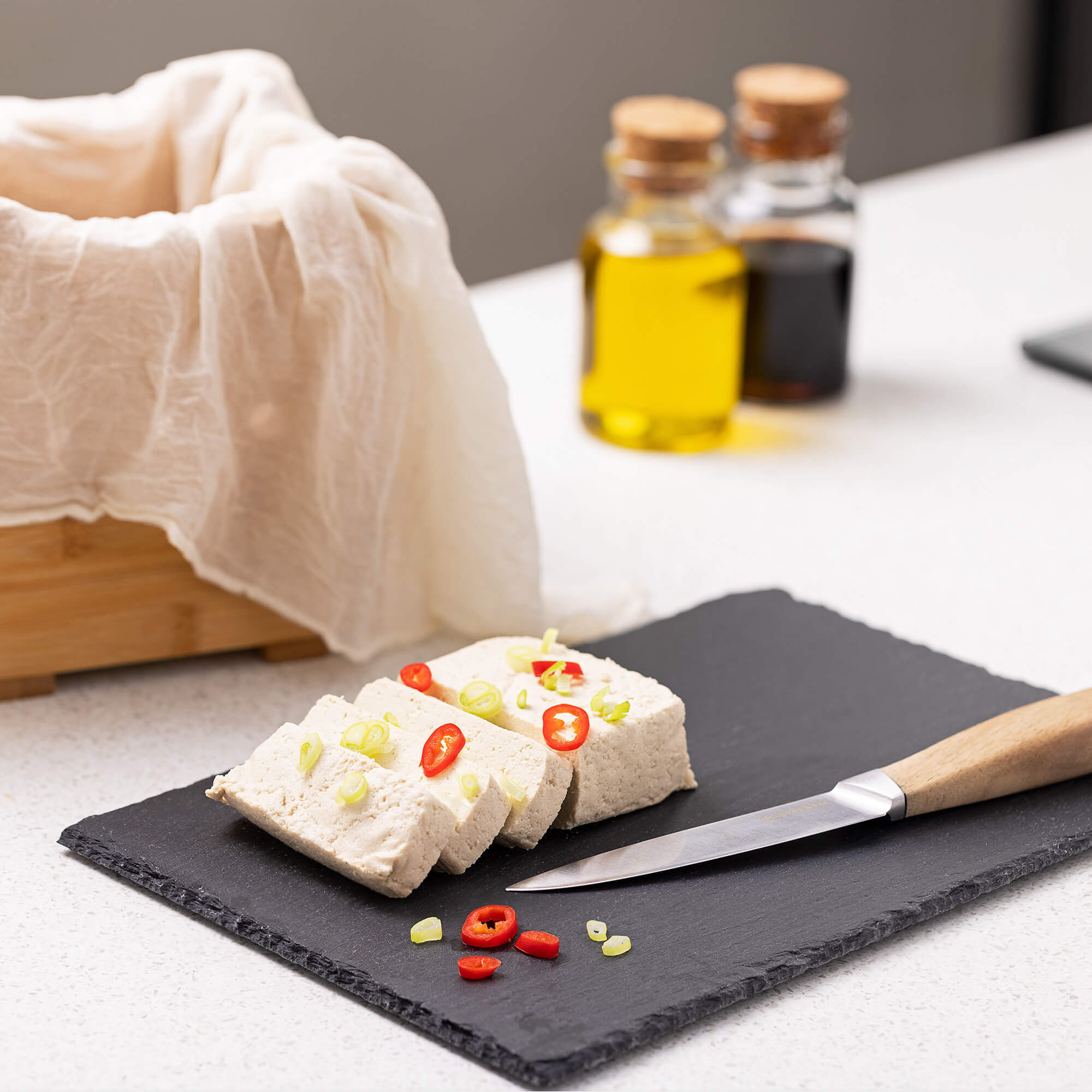 Navaris Παρασκευαστής Τόφου από Μπαμπού - Light Brown - 55921.01