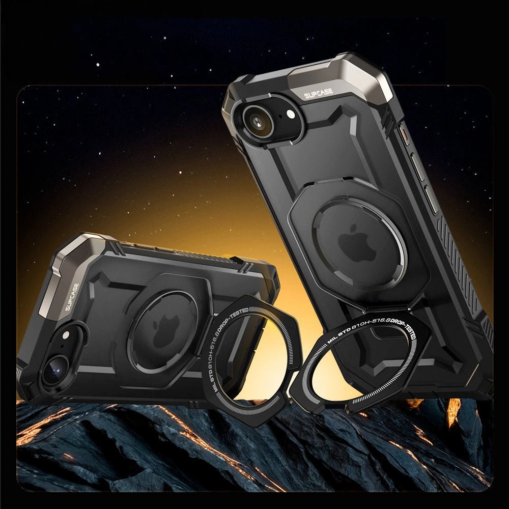 Supcase iPhone 16e UB Grip Mag Σκληρή Θήκη με MagSafe και Stand - Black