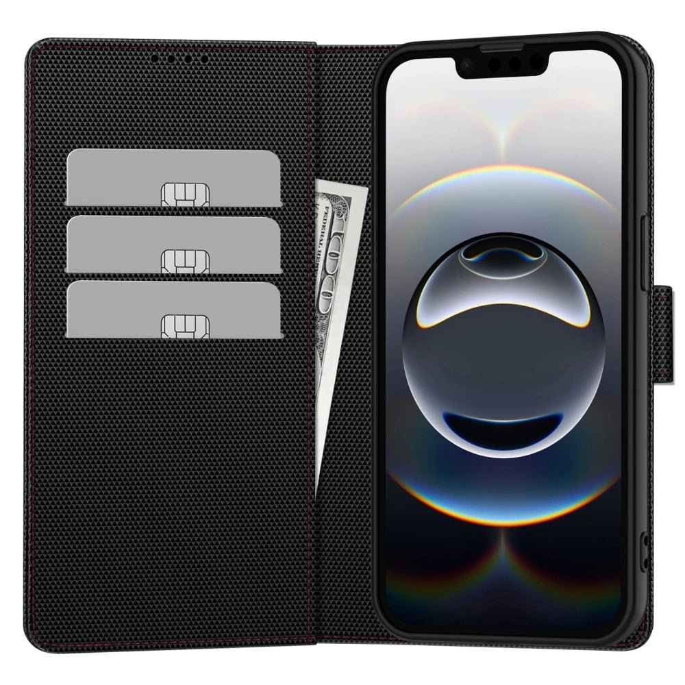 Tech - Protect Samsung Galaxy A56 5G Wallet RS Θήκη Πορτοφόλι Stand από Δερματίνη - Black / Red
