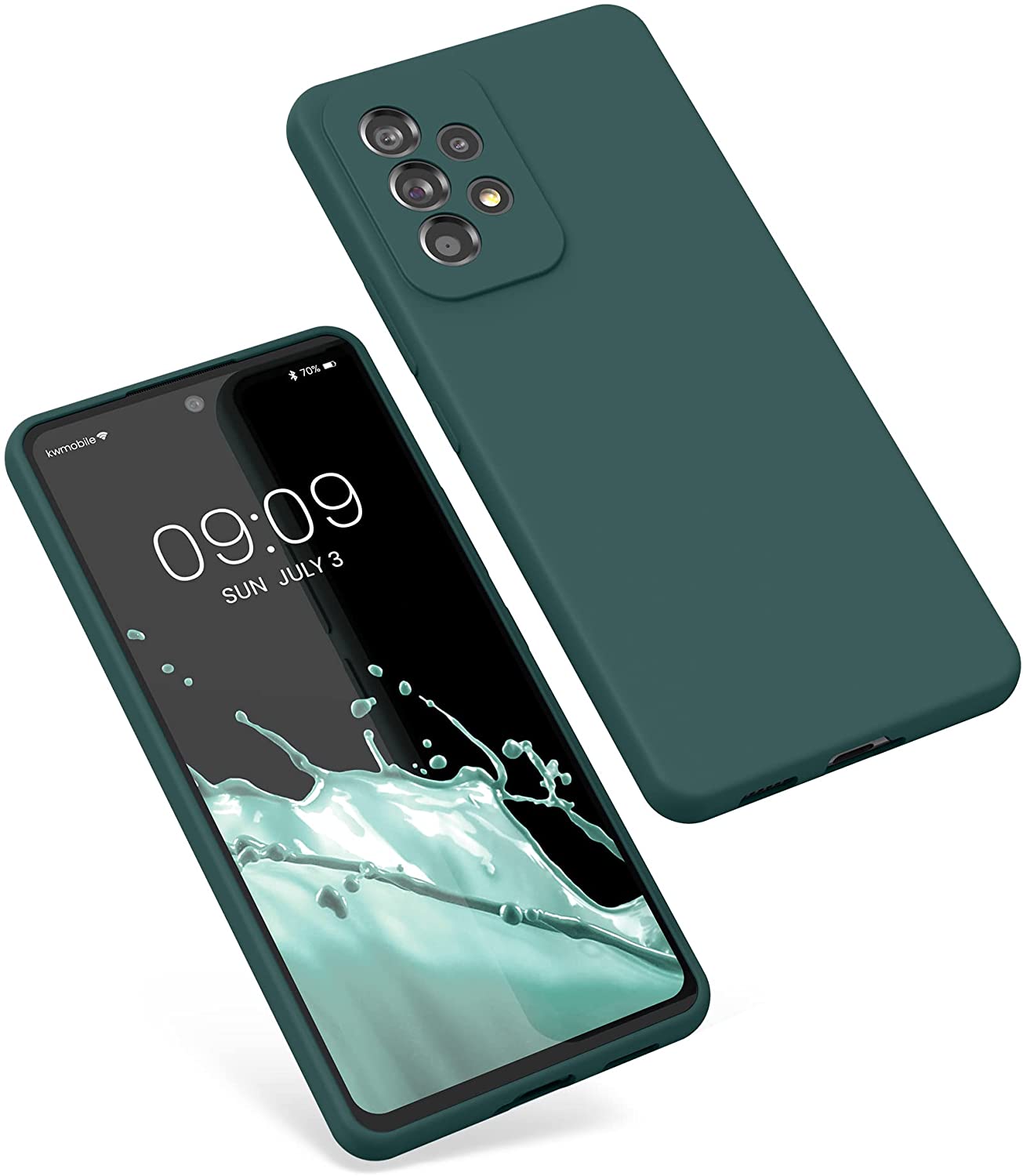 KW Samsung Galaxy A53 5G Θήκη Σιλικόνης Rubber TPU - Blue Green - 57835.171