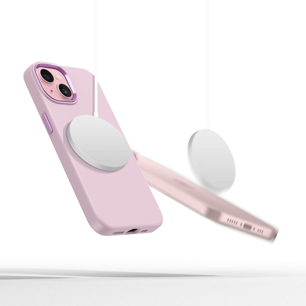Tech-Protect iPhone 15 Silicone Pure Θήκη Σιλικόνης TPU με MagSafe - Pink Pearl