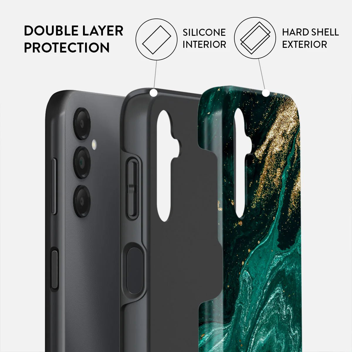 Burga Samsung Galaxy A15 4G / A15 5G Fashion Tough Σκληρή Θήκη - Emerald Pool