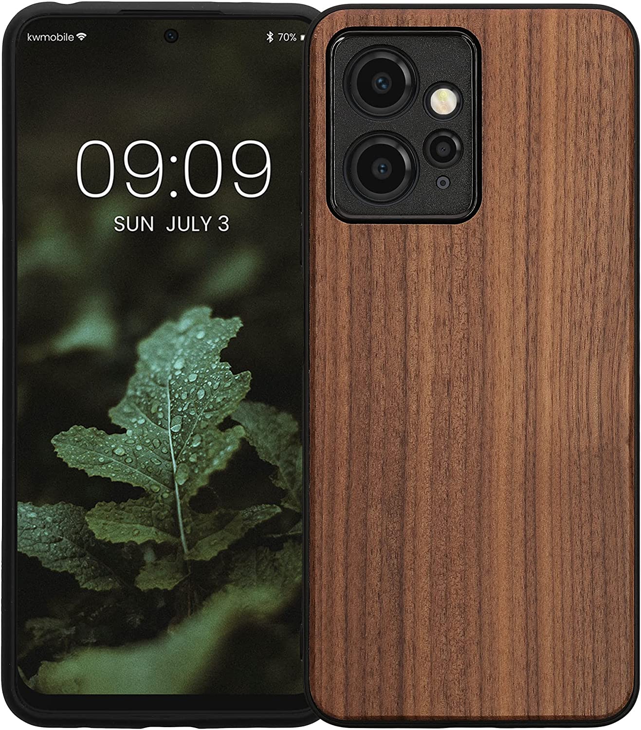 KW Xiaomi Redmi Note 12 4G Θήκη από Φυσικό Ξύλο - Dark Brown - 61178.18