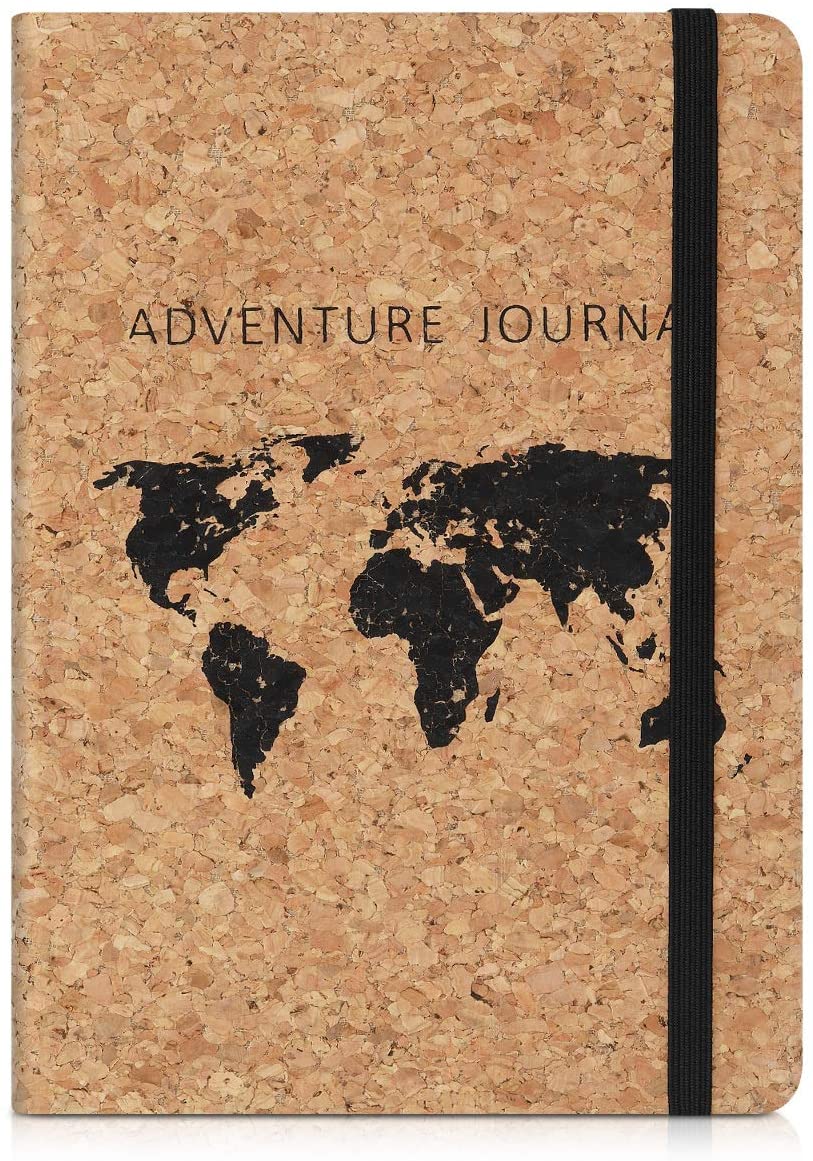 Navaris Notebook with Cork Cover Σημειωματάριο από Φελλό Design Worlde Map - 48477.01