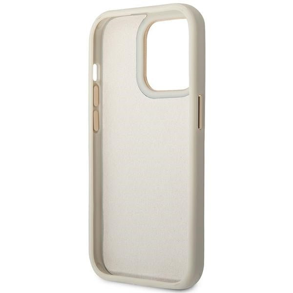 Guess iPhone 14 Pro Croco Collection Θήκη με Επένδυση Συνθετικού Δέρματος - Silver - GUHCP14LHGCRHS