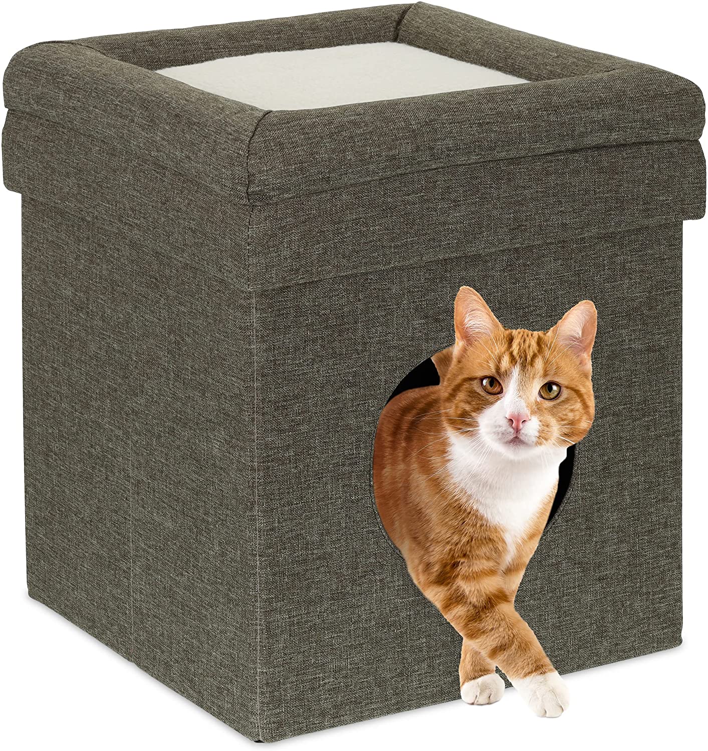 Relaxdays Κρησφύγετο / Σπηλιά για Γάτες και Μικρά Σκυλιά - 44 x 38 x 38 cm - Grey - 4052025385125