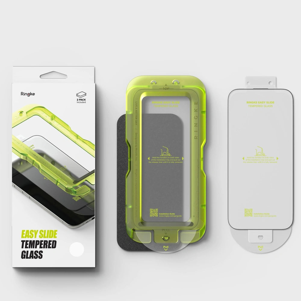 Ringke iPhone Air - Easy Slide - Case Friendly Αντιχαρακτικό Γυαλί Οθόνης - 2 Τεμάχια - Black