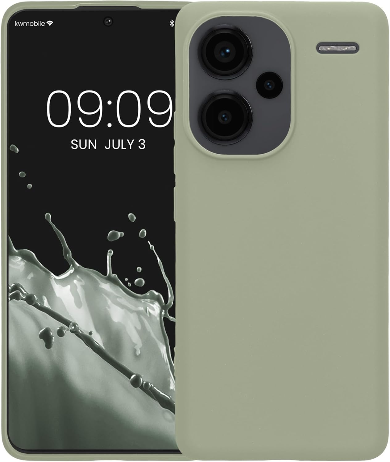 KW Xiaomi Redmi Note 13 Pro+ 5G Λεπτή Θήκη Σιλικόνης TPU - Grey Green