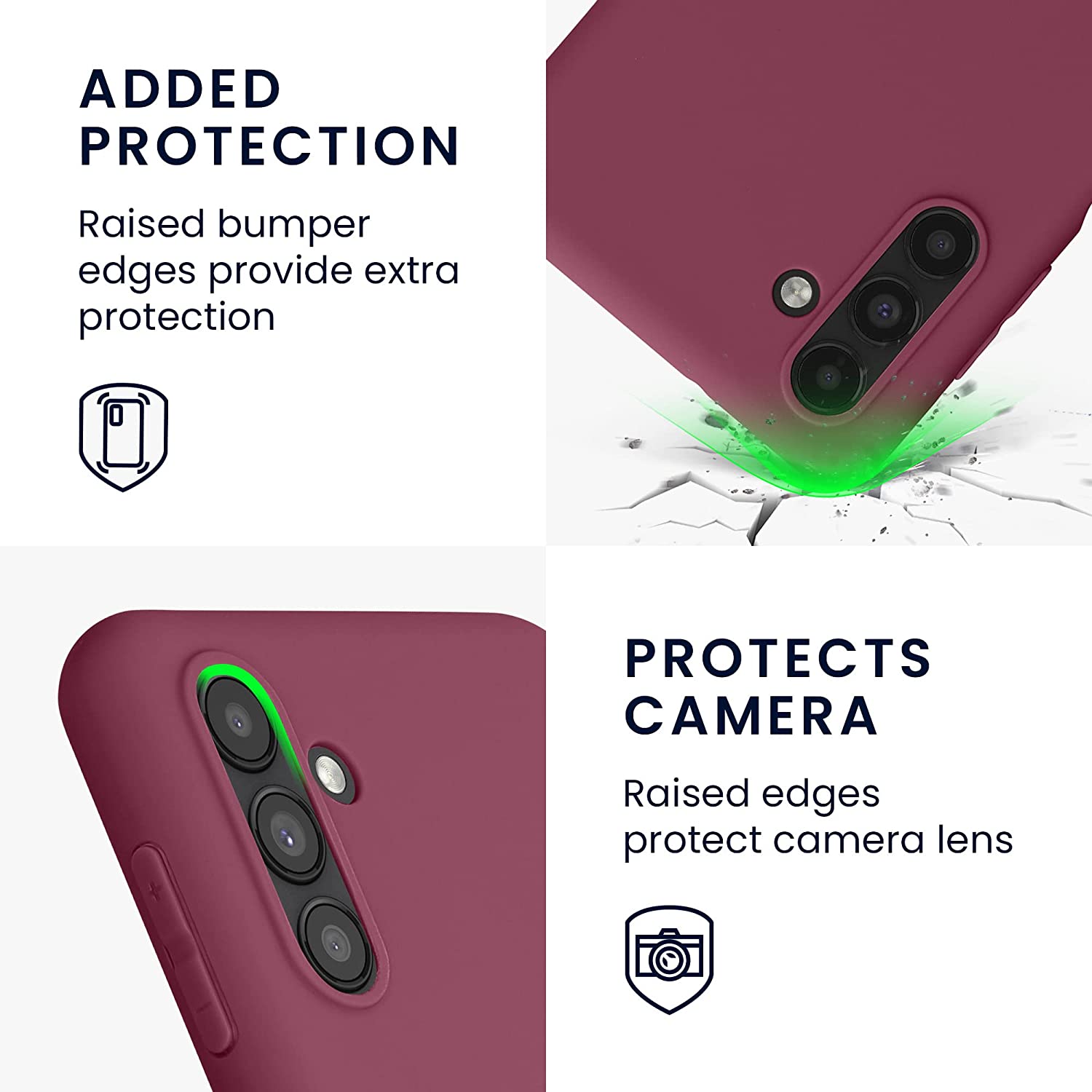 KW Samsung Galaxy A13 5G Θήκη Σιλικόνης TPU - Bordeaux Purple - 58919.187