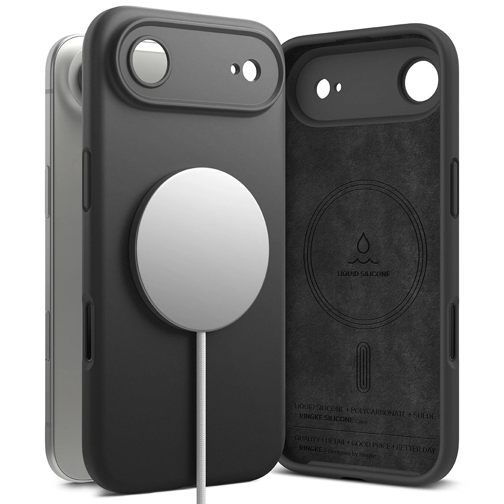 Ringke iPhone Air - Silicone Magnetic MagSafe - Θήκη Σιλικόνης με MagSafe - Black