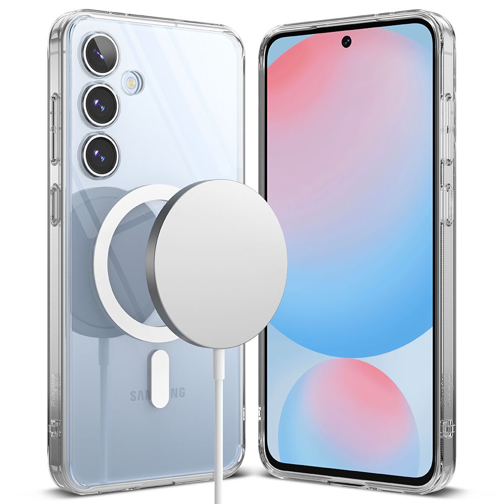 Ringke Samsung Galaxy S24 FE - Fusion Magnetic - Σκληρή Θήκη με Πλαίσιο Σιλικόνης και MagSafe - Διάφανη